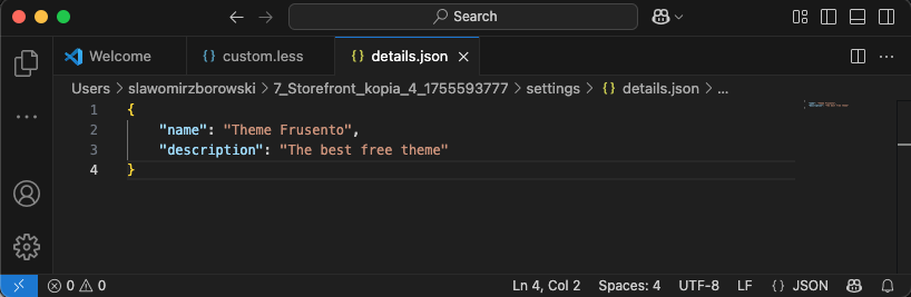 Change theme name