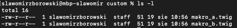 Custom macros list