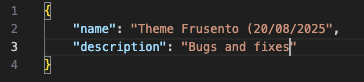 Settings details JSON
